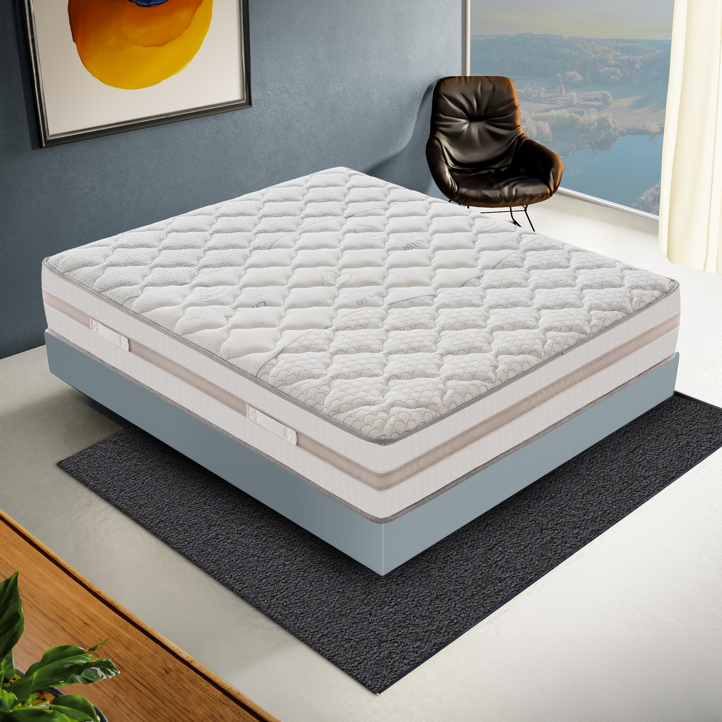 Materasso 135x200 800 molle insacchettate e Memory Foam - Alto 30 cm - 5 cm Memory Foam