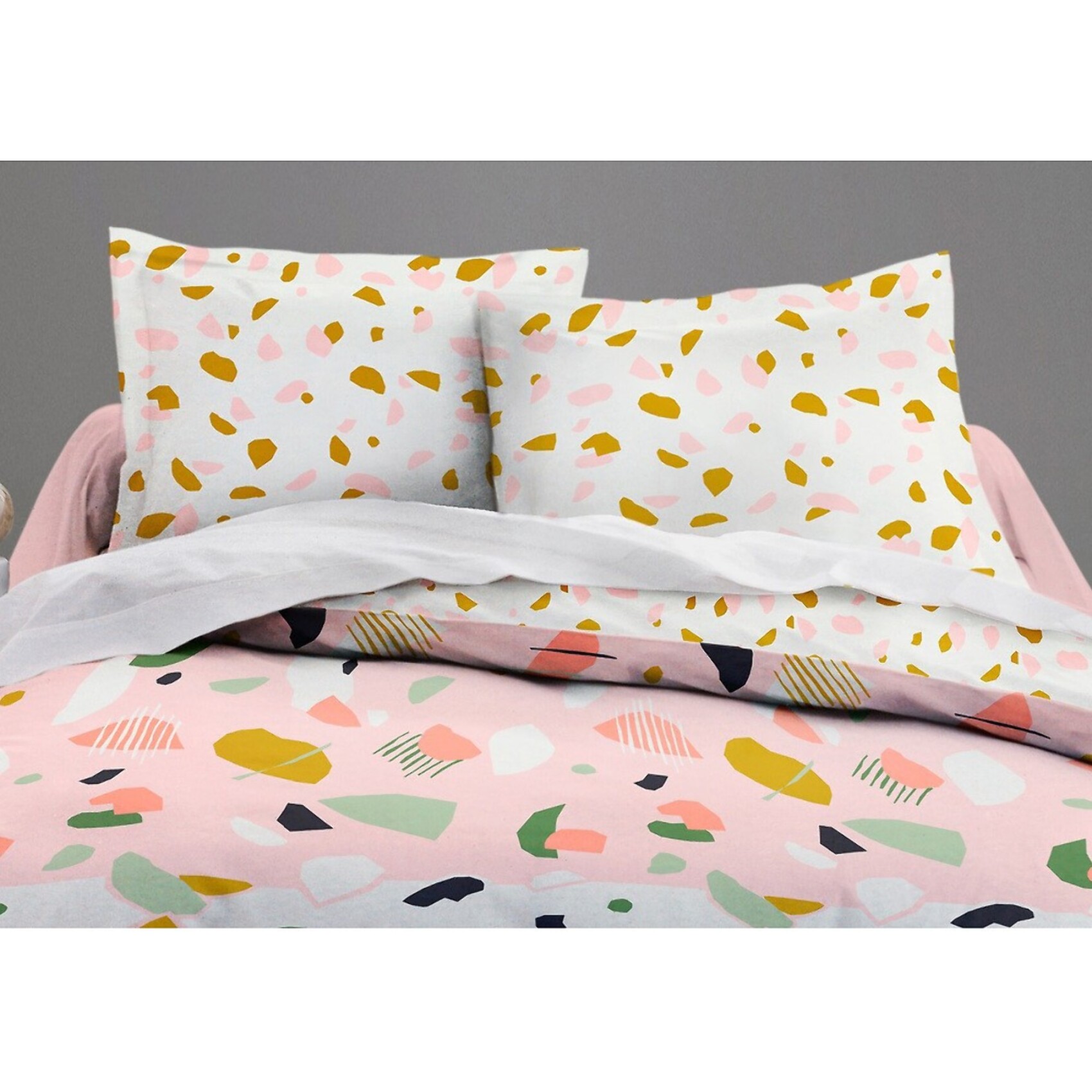 Parure Housse De Couette 3pcs 100% coton 57fils Marbree
