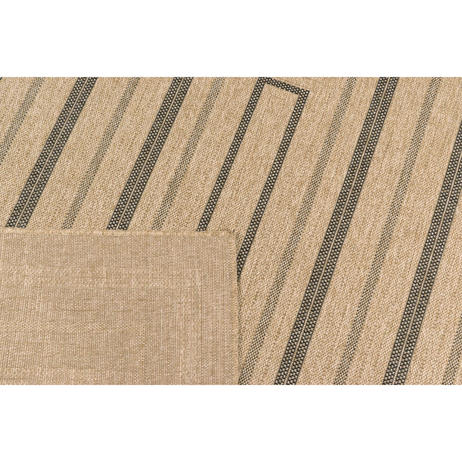 Nature - tapis effet jute noir