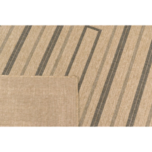 Nature - tapis effet jute noir