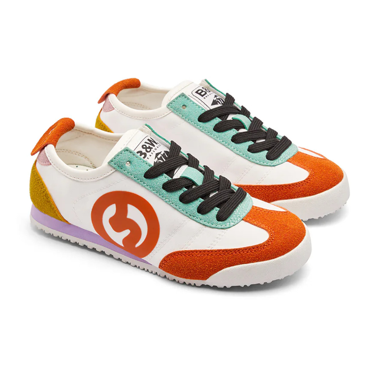 Zapatillas Deportivas con Detalles en Ante en Multicolor