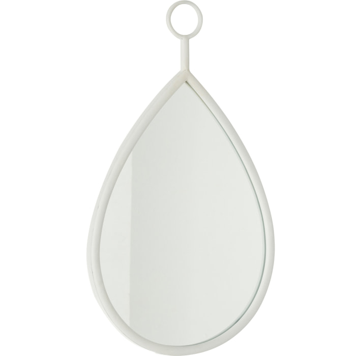 J-Line Miroir Suspendu Drop Miroir/Mdf Blanc Small
