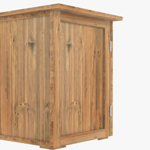 Outsunny Casetta da Giardino in Legno a 2 Ante con Maniglie in Stile Country, 77x55x72 cm, Marrone