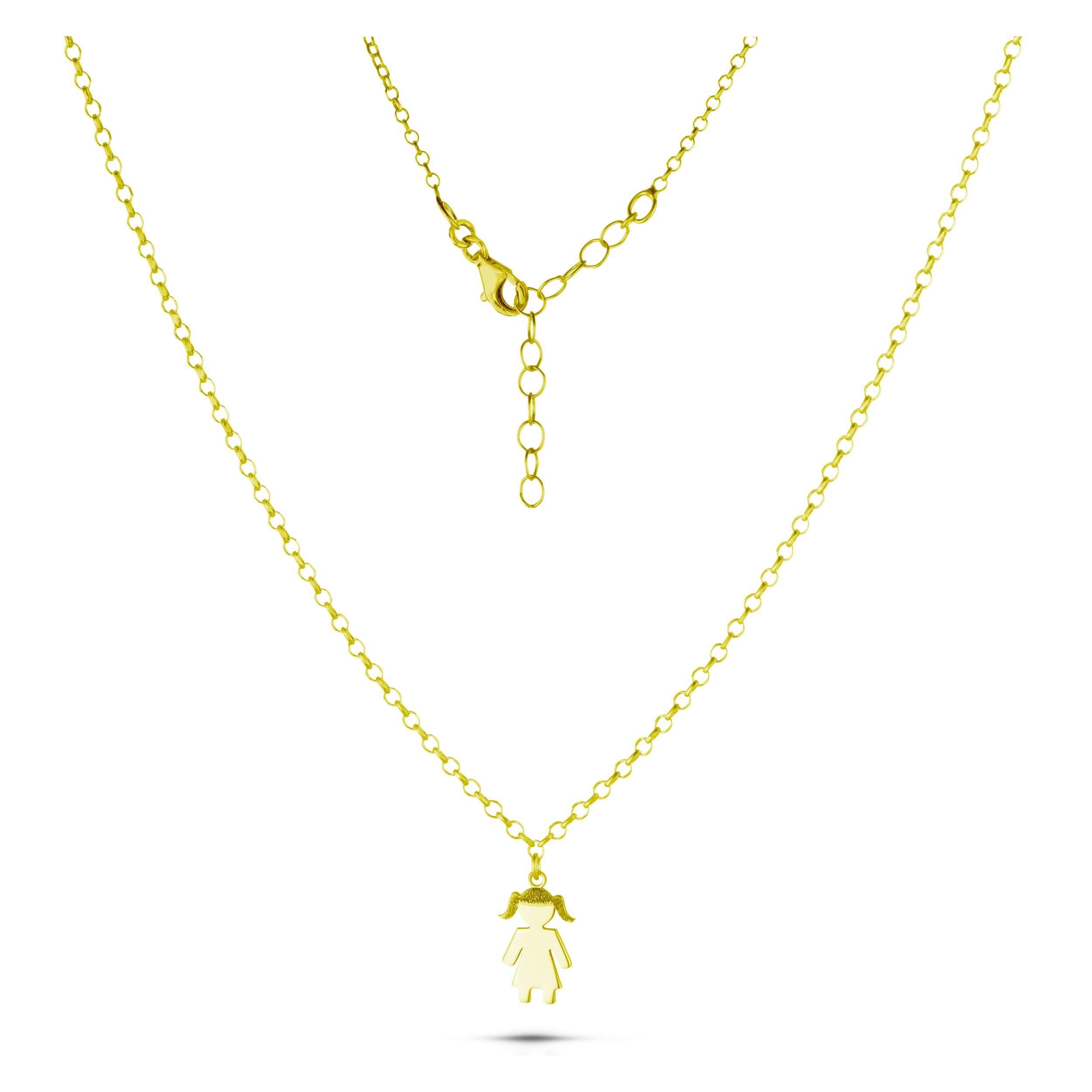 Collana Love Makes a Family Bimba con Pendente Argento Gold