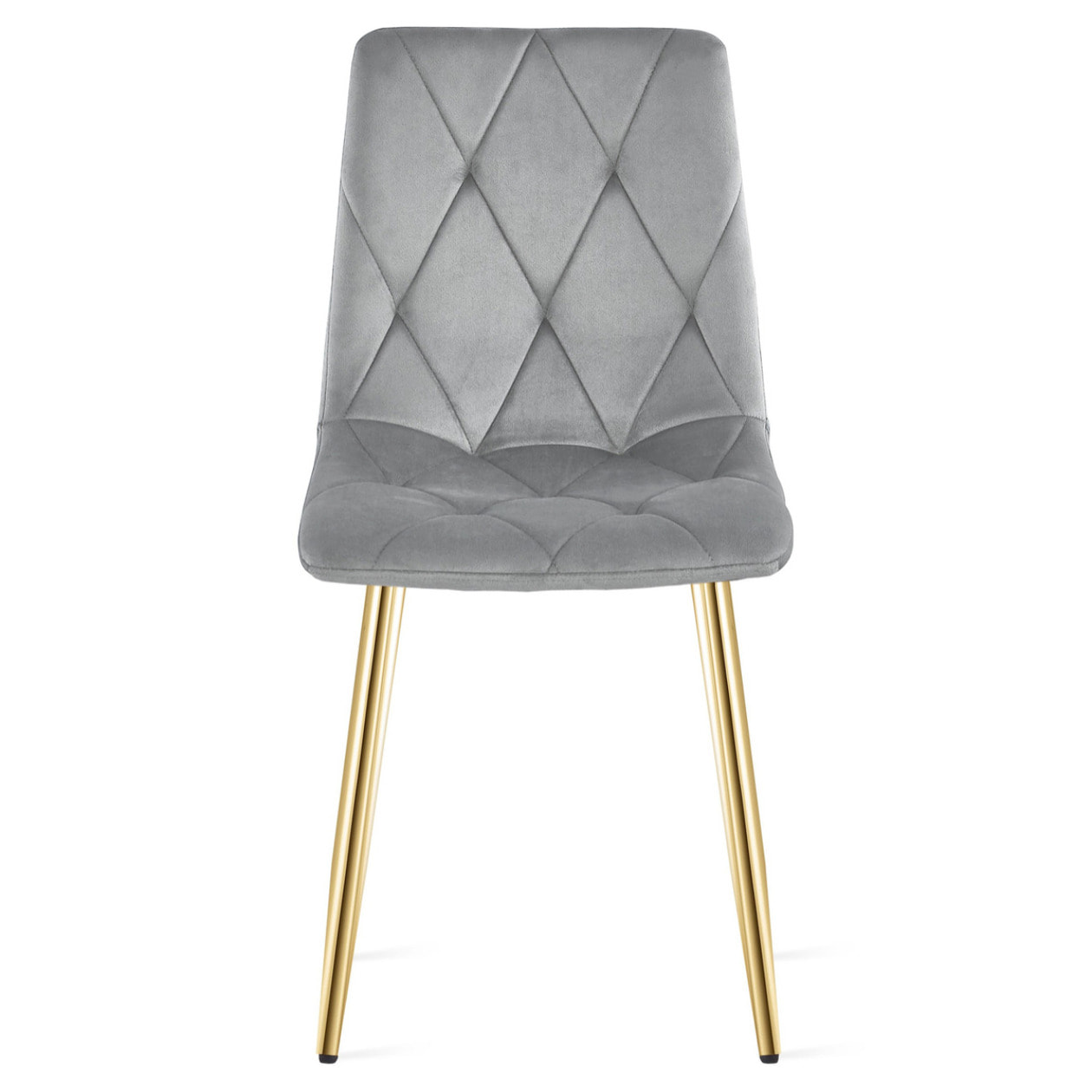 Sedia Libra in Velluto Grigio Chiaro con Gambe Oro