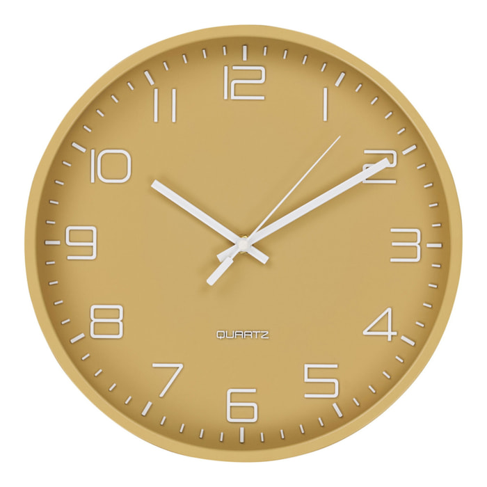 Orologio da parete Rosolini color ocra con movimento silenzioso ø30 cm
