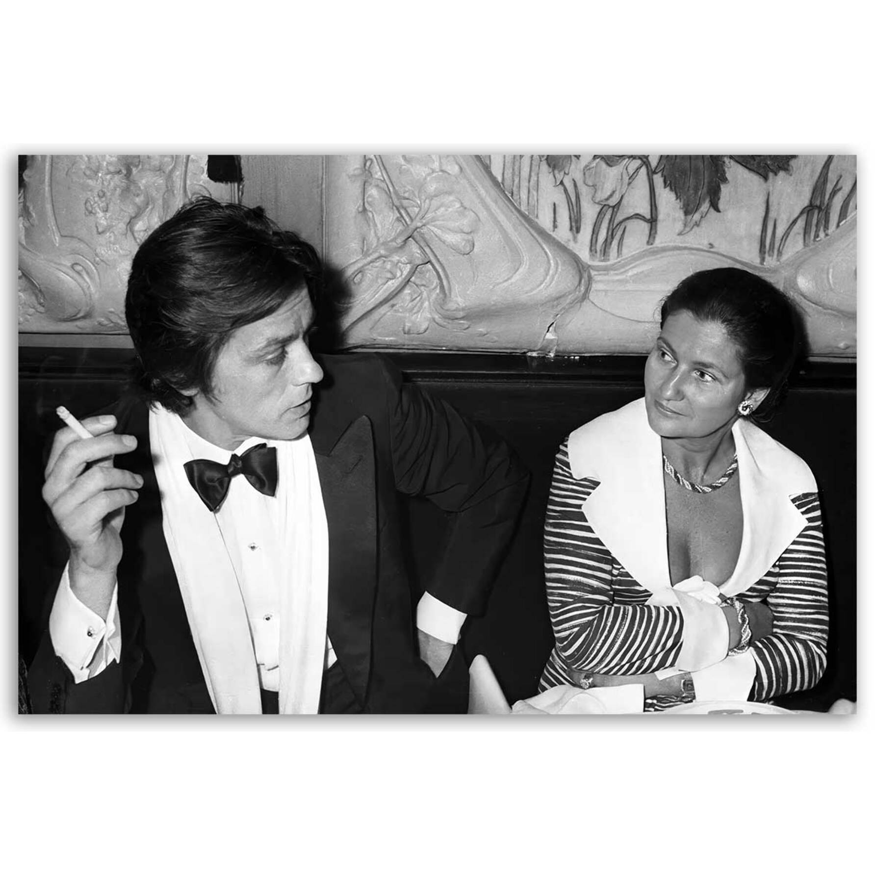 Affiche de célébrités Alain Delon et Simone Veil Affiche seule