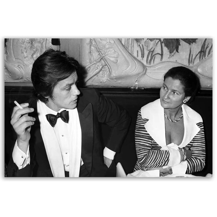 Affiche de célébrités Alain Delon et Simone Veil Affiche seule
