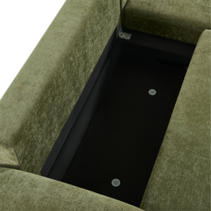 Canapé d'angle réversible convertible 3 places tissu avec coffre NOUMA