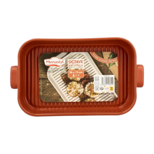 Plat à four grille en grès terracotta OCTAVE