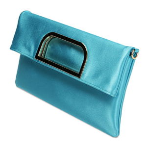 Pochette céleste en satin