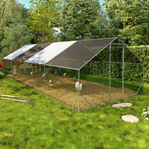 Enclos grillagé pour poules 24m² - 3x8m