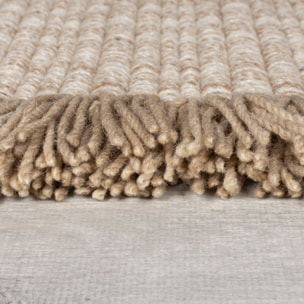 Tapis en laine de couloir FRANGES