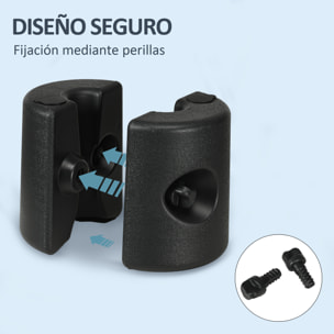 Pack de 4 Pesos para Carpas Plegables Soportes Rellenables con 9,2 kg de Agua o 12 kg de Arena Pesos para Cenador con Perillas de Fijación Ø24x25,5 cm Negro