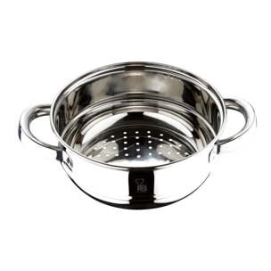 Cacerola Vaporera de Ø18x7,5cm en acero inoxidable y acabado brillante Renberg