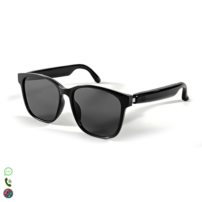 Gafas inteligentes GS08, llamada bluetooth, asistente de voz, control remoto de la cámara.