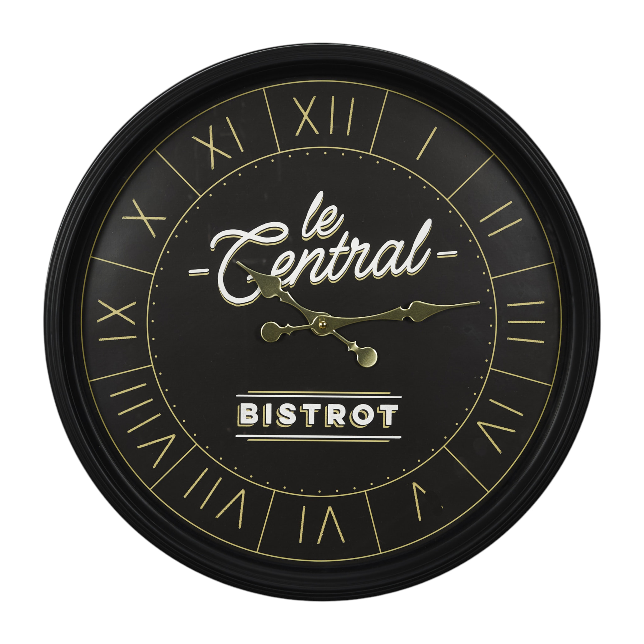 Horloge Bistrot Noir 50cm