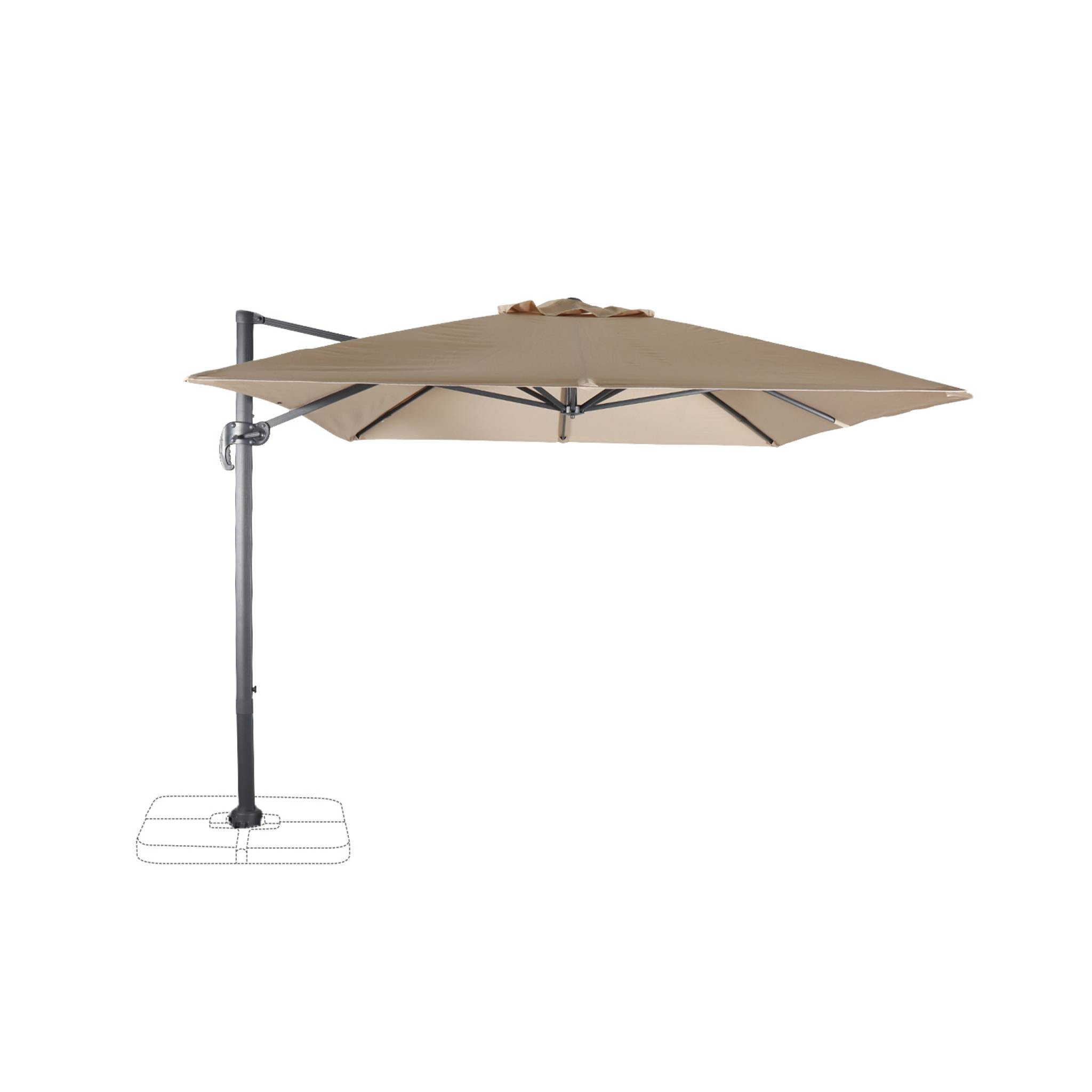 Parasol déporté rectangulaire 3x4m WIMEREUX