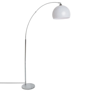 Lampadaire abat-jour blanc en boule Hauteur 185 cm Atmosphera