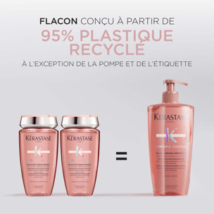Chroma Absolu - Shampoing hydratant protecteur rechargeable - cheveux colorés sensibilisés ou abîmés, fins à moyens, 500 ml