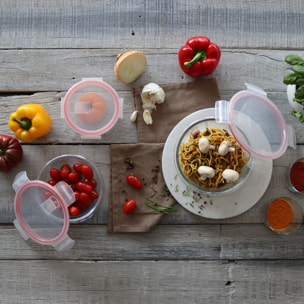 Lot de 10 boîtes hermétiques en verre CLEMENTINE