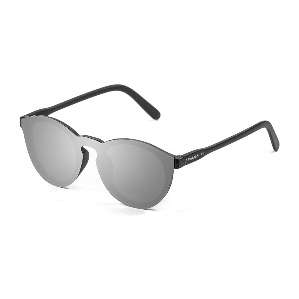 Gafas de sol PALO ALTO RIGA - Negro mate / Plana tipo espejo plateado