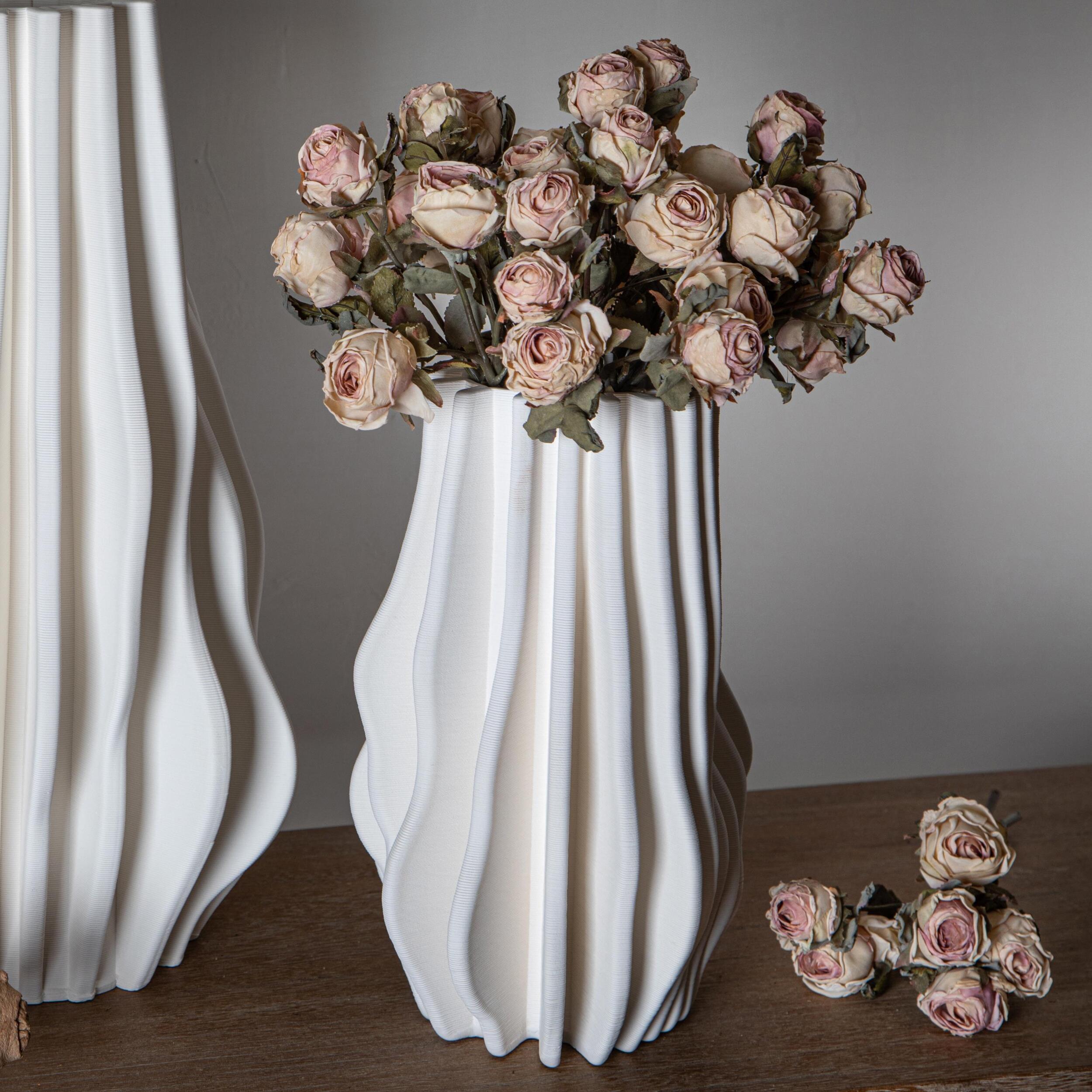 Vaso con righe in rilievo - 26xH34,5x19cm - Pezzi 1 - Bianchi Dino SpA