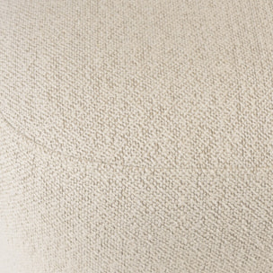 LEOPOLD - Pouf forme design n°1 en tissu petite bouclette beige