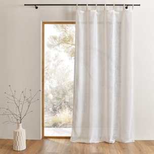 Voilage polylin à pattes tressées - Blanc