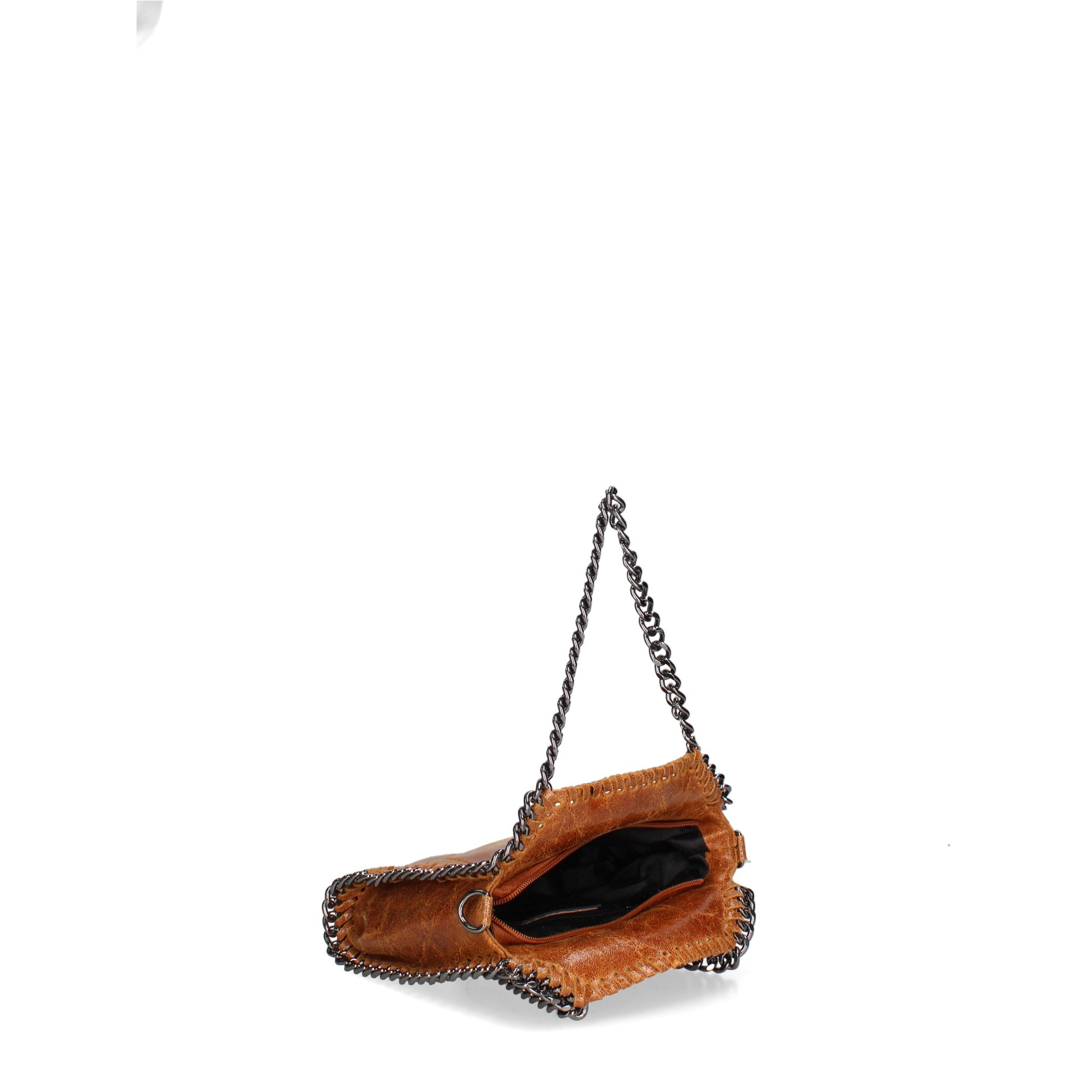 Borsa a mano da donna Made in Italy - Modello Zefira Chic - Pelle scamosciata stampata - 23.0 x 20.0 x 7.0 cm