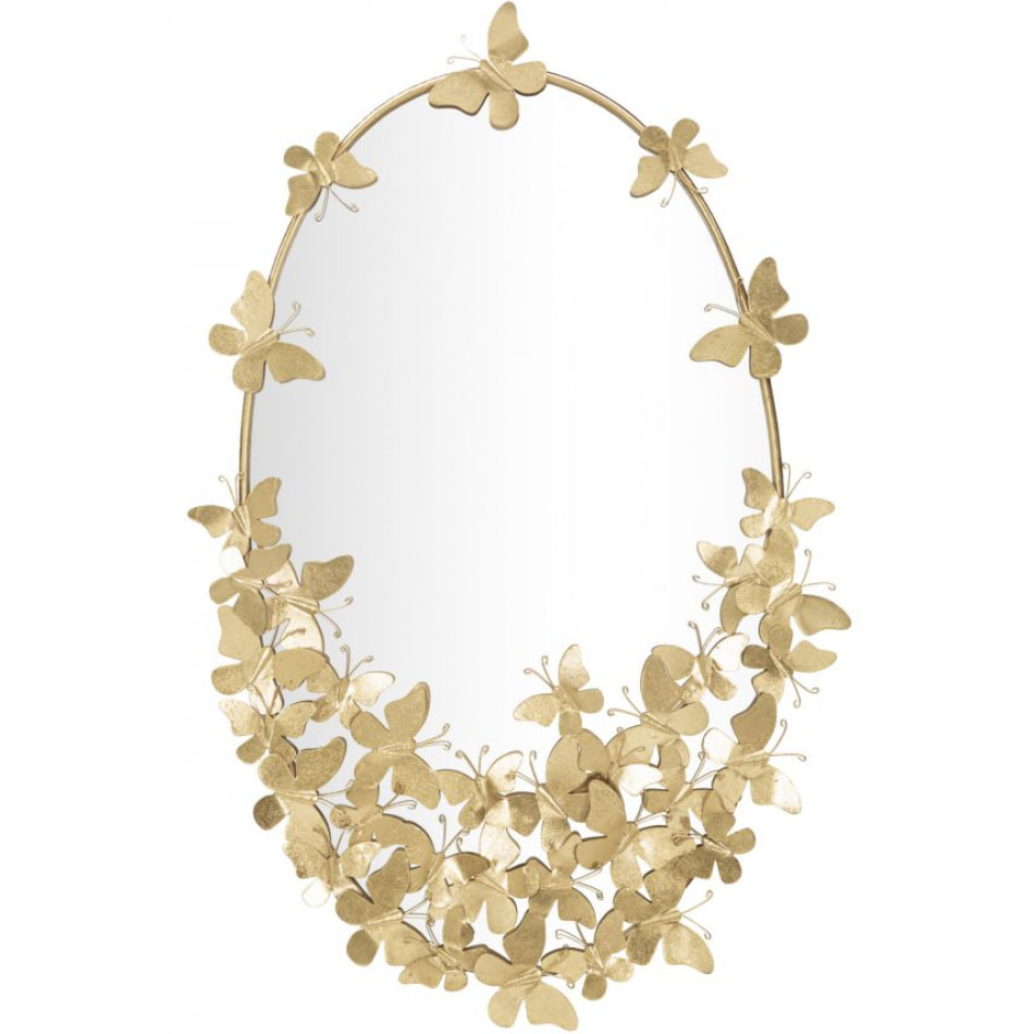 SPECCHIO GLAM OVAL BUTTERFLY CM 59X3X89,5 (MISURA SPECCHIO CM 46X78)