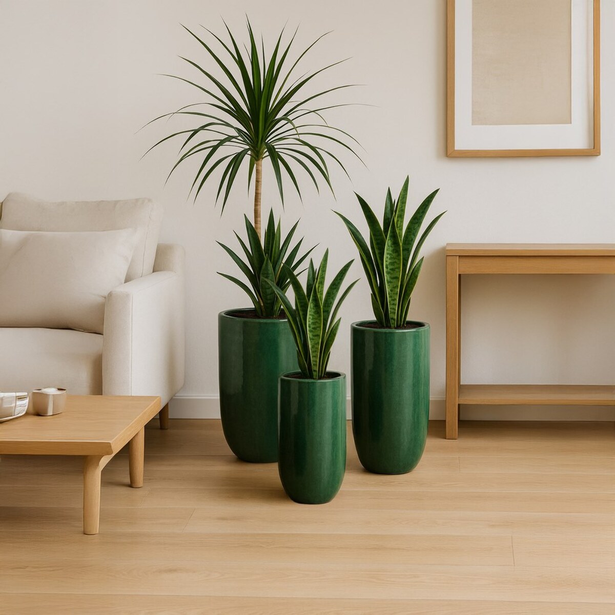 Vaso in terra cotta verde bottiglia 38x58 cm - Inca