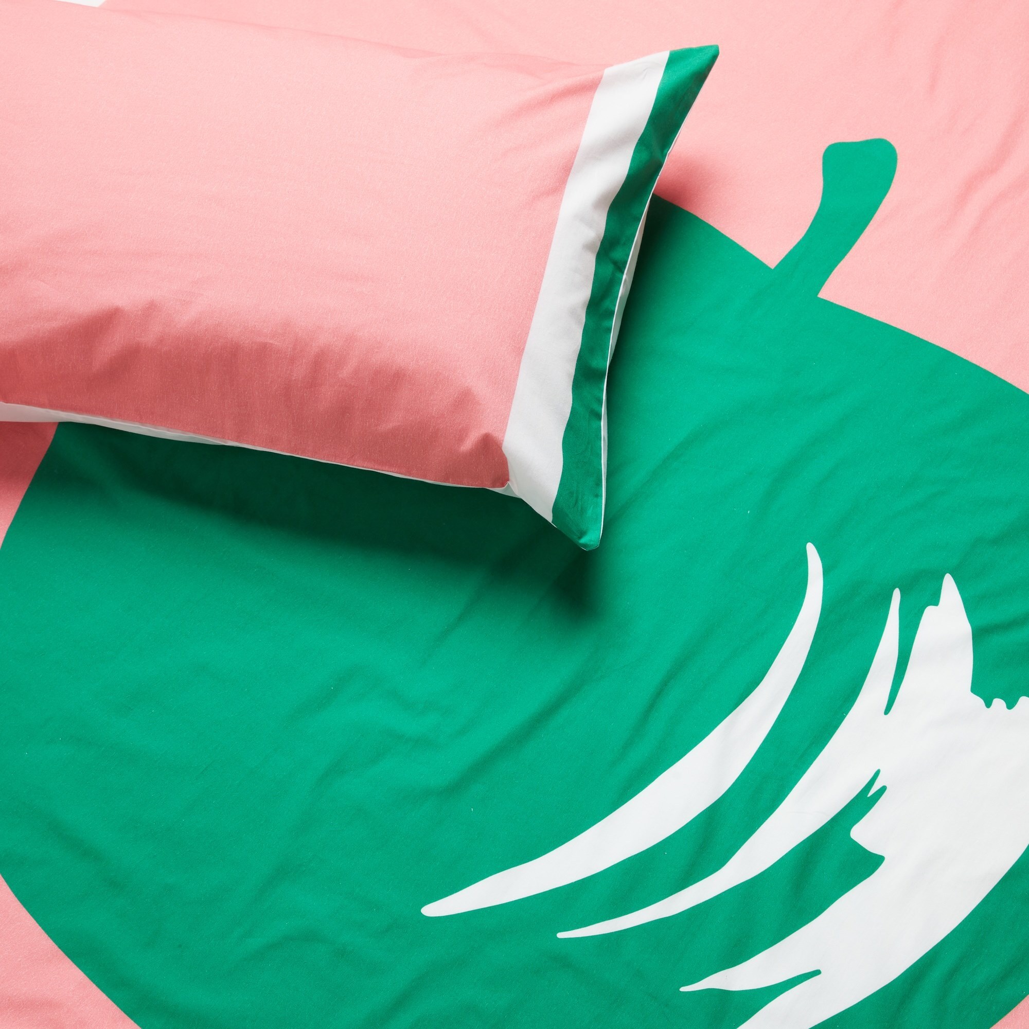 set de sabanas 4pcs cama doble: sabana encimera + sabana bajera + 2 fundas de almohada Benetton fruits