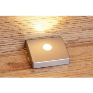 Colonne vitrée 1 porte grise & chêne naturel - ouverture à droite - TONY