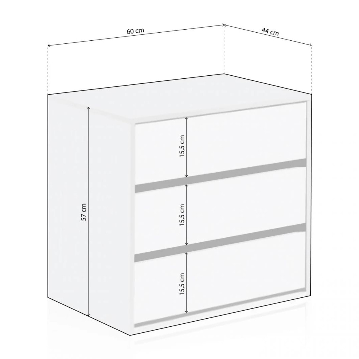 Cajonera Vera Blanco Artik (Blanco Mate)