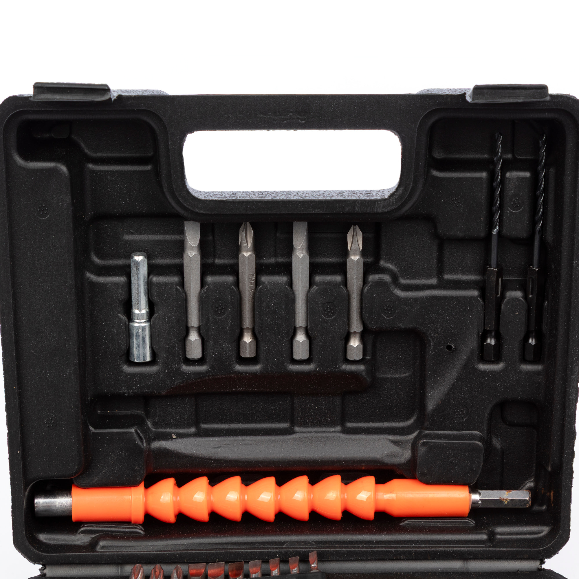 Destornillador eléctrico inalámbrico 3,5 NM y 3.6V, con caja de herramientas de 47 accesorios.