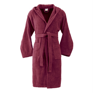 Bassetti Morbido Accappatoio 360 gr con Cappuccio 100% Cotone Uomo Donna Spugna Taglie Forti - ITALY Designed - Collezione VIVIAN - PORPORA 65