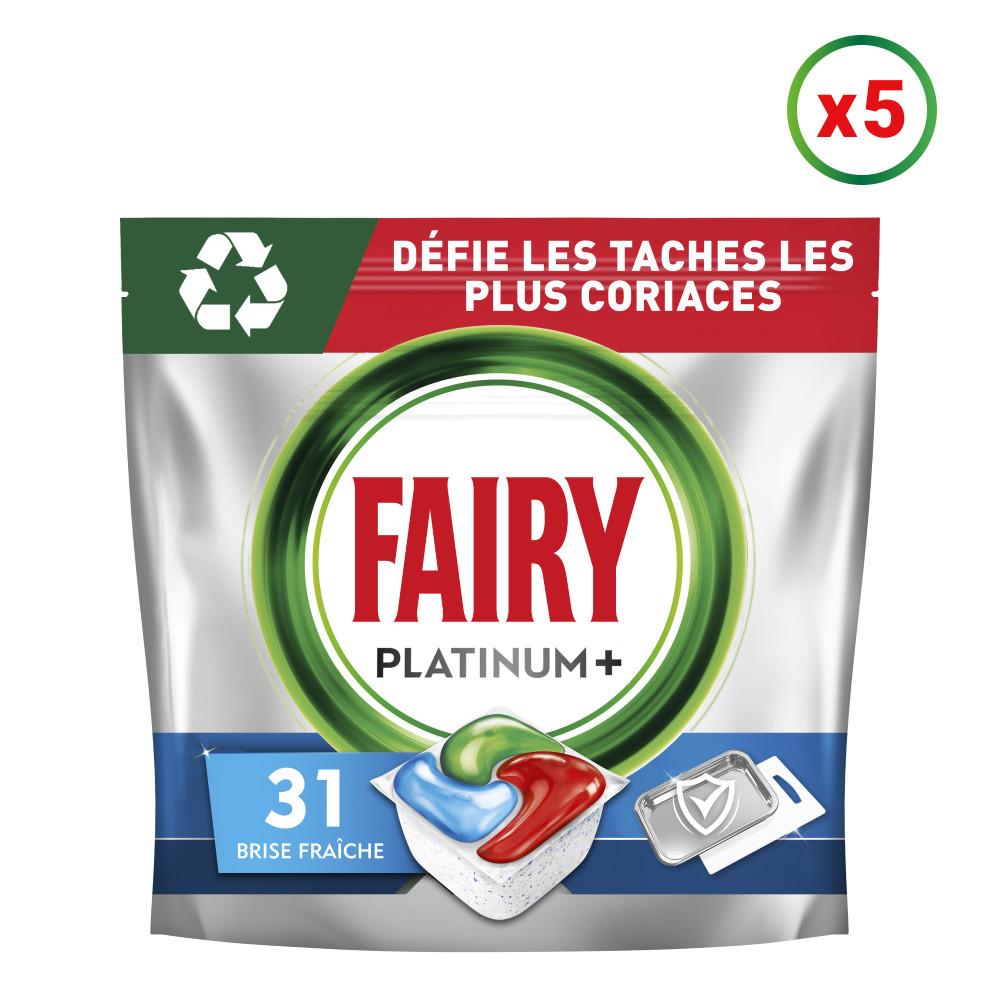 Fairy - 5x31 Peps Fairy Platinum+ Brise Fraîche, Tablettes Lave