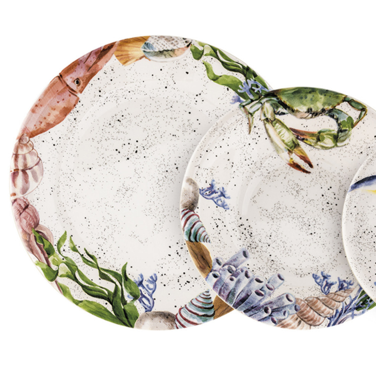 Servizio piatti Ponza da 18 pezzi in ceramica sottosmalto