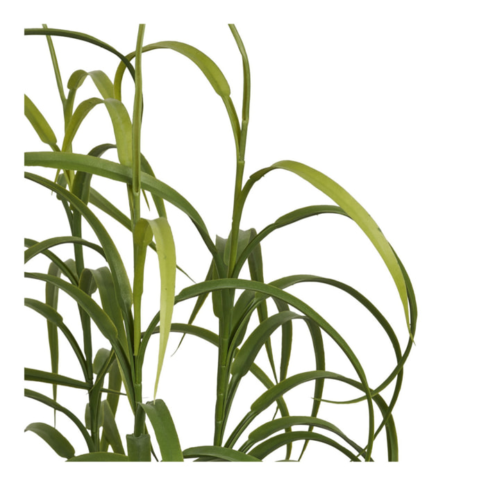 Pianta artificiale Grass Plant in PE verde — H 89 cm con vaso