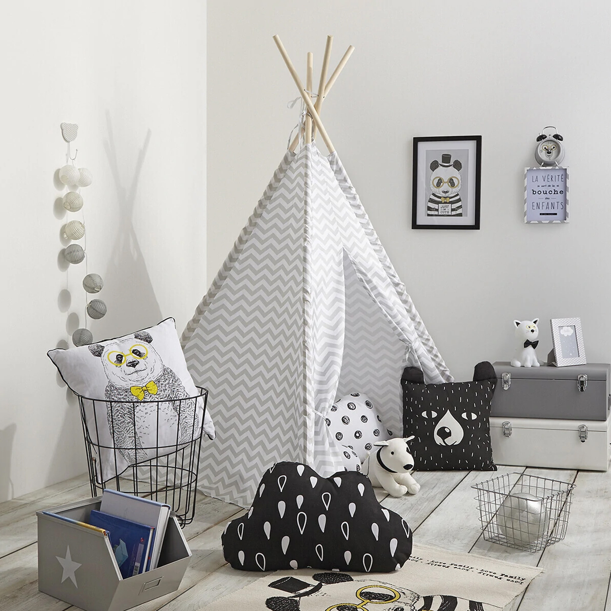 Tipi infantil gris H160