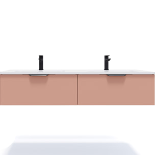 Meuble salle de bain double vasque 2 tiroirs - SOHO