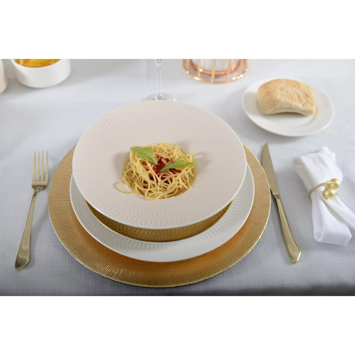 Lot de 6 Dessous d'assiette terra dore