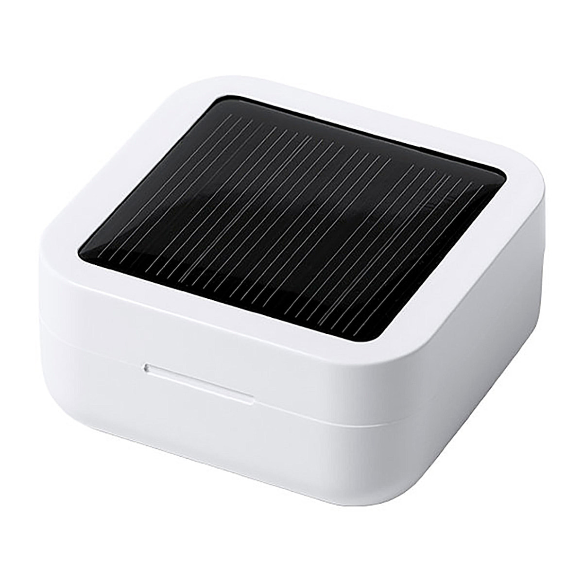 Connessione Bluetooth delle cuffie. Ricarica solare. Batteria 40 mAh/Base di ricarica 260 mAh