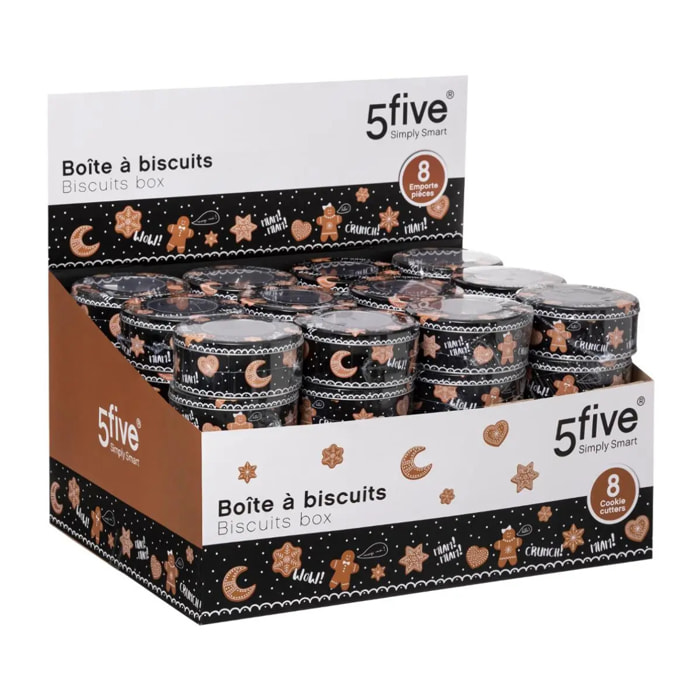 Boîte à cookies avec emporte-pièces