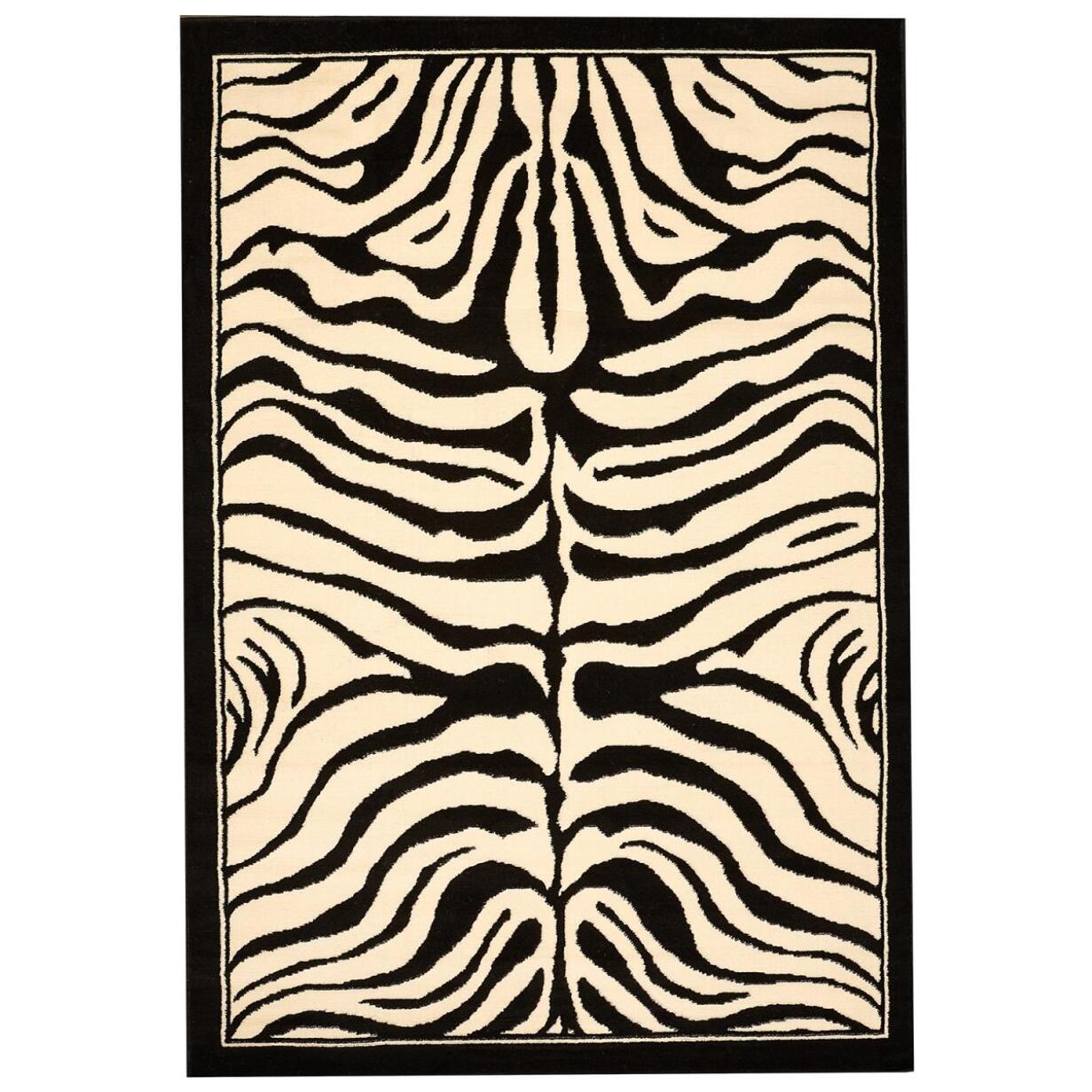 Tapis salon et chambre tissé motif animaux NALA