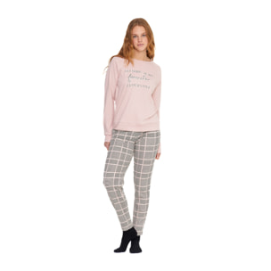 Pigiama donna favorite in caldo cotone girocollo Noidinotte
