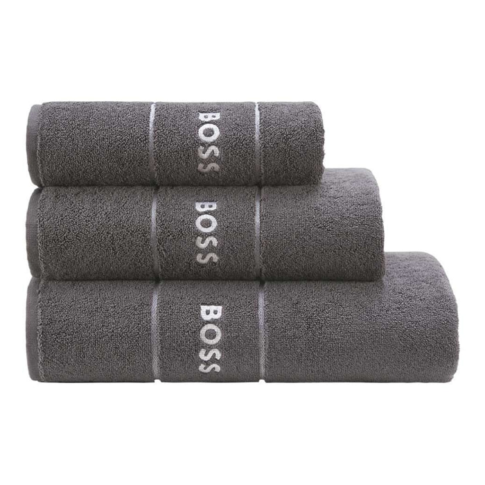 Toalla de baño Plain - algodón - antracita - 600 gr/m²
