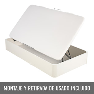 Canapé Abatible 32CM | ENVÍO, MONTAJE Y RECOGIDA ANTIGUO INCLUIDO | Apertura Lateral | Madera | Blanco | ROYAL SLEEP