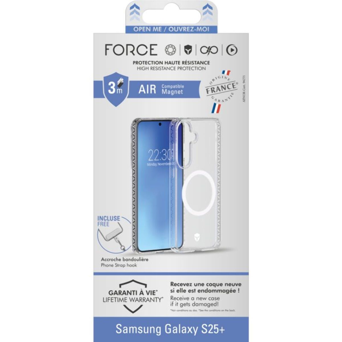 Coque FORCE CASE Samsung S25+ Magnet Transparent